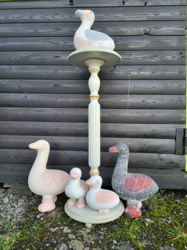 Decorative Chalkware Geese & Ducks Country Cottage